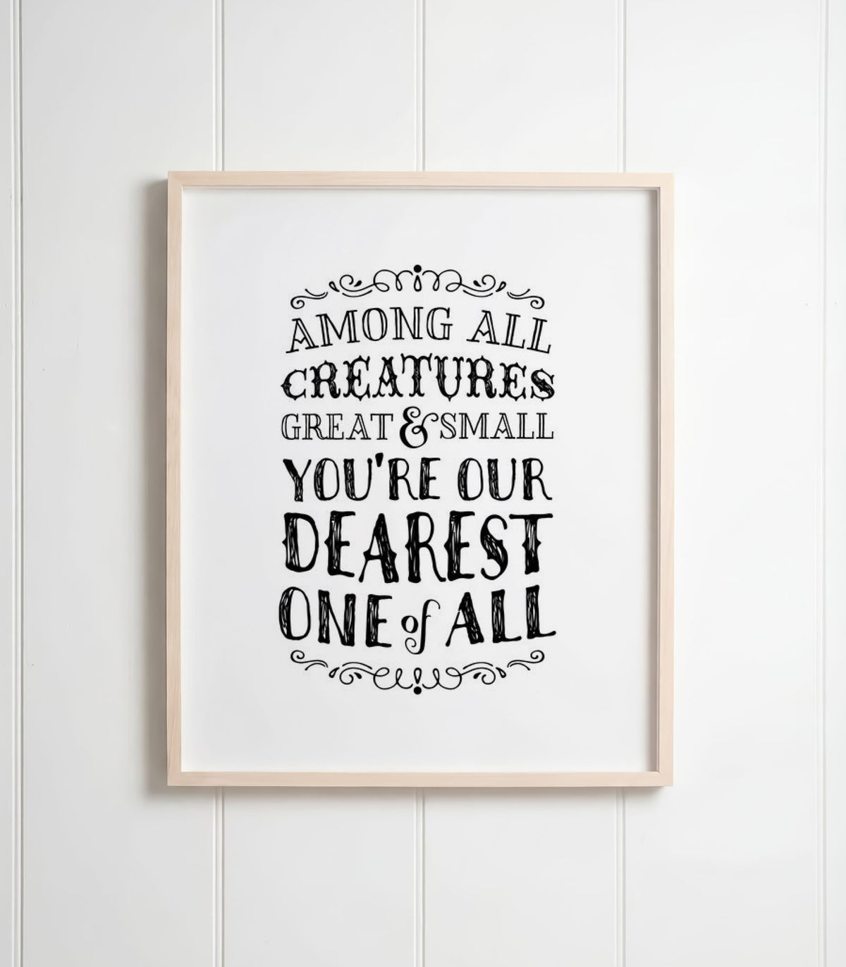 Among all creatures great and small