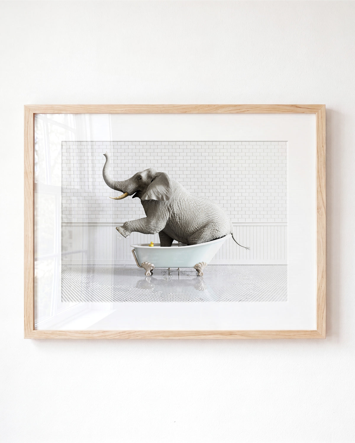 Animals in Bathtubs - Mix and Match Horizontal — Framed Art