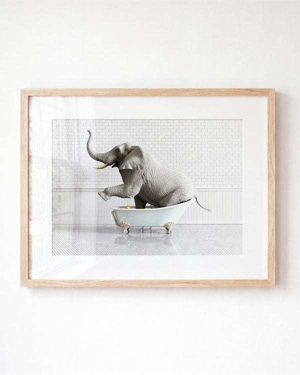 Animals in Bathtubs - Mix and Match Horizontal - Framed Art