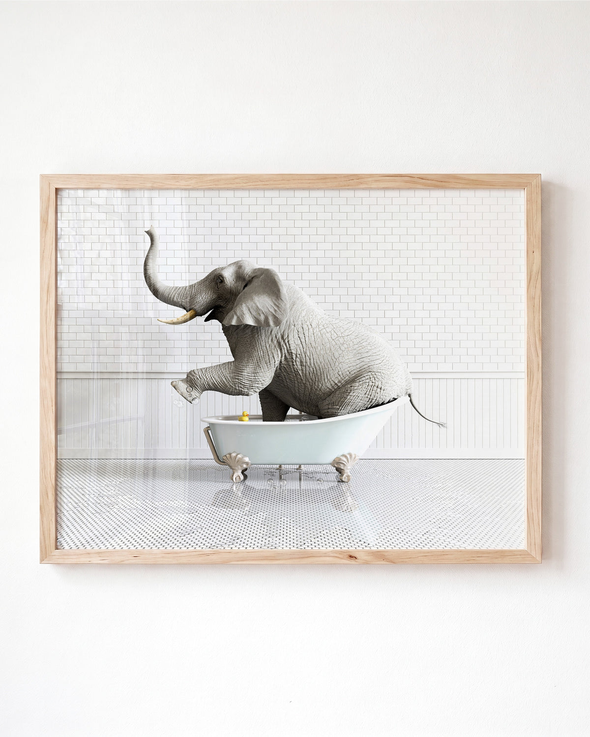 Animals in Bathtubs - Mix and Match Horizontal — Framed Art