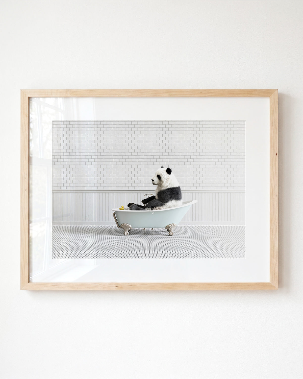 Animals in Bathtubs - Mix and Match Horizontal — Framed