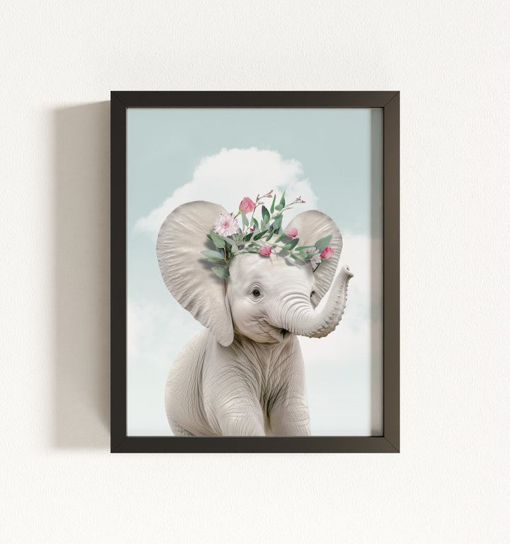 Baby Elephant Framed Art