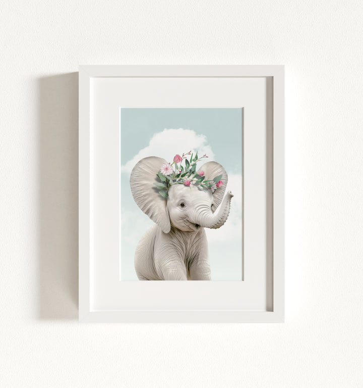 Baby Elephant Framed Art
