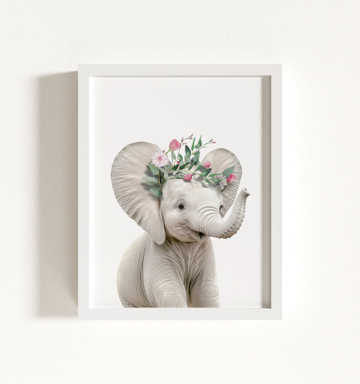Baby Elephant Framed Art