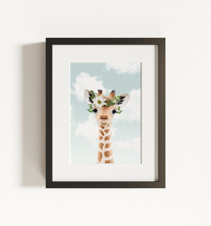 Baby Giraffe Framed Art
