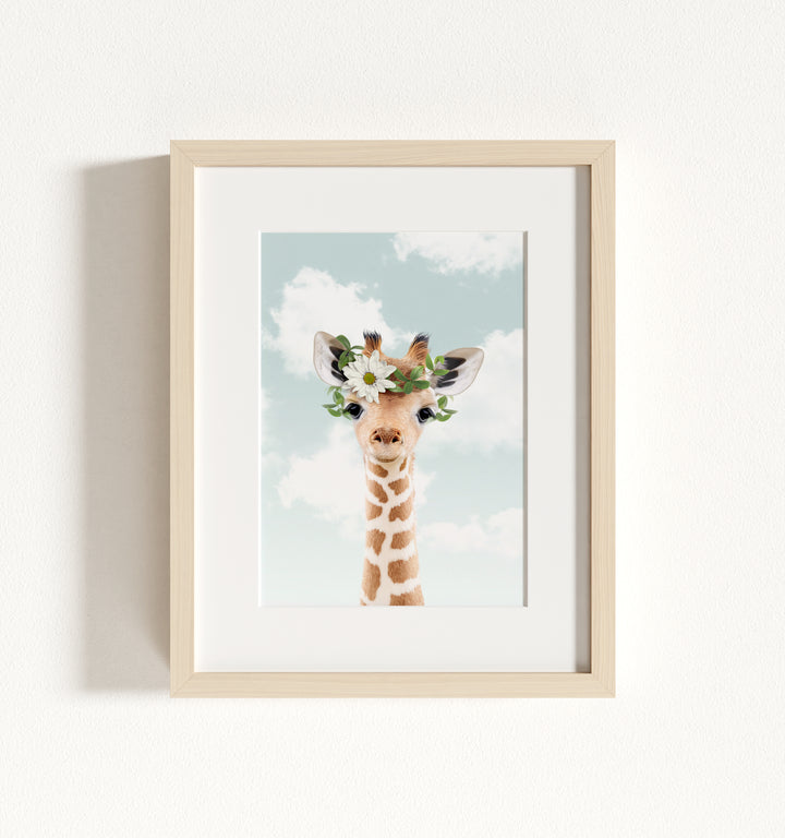 Baby Giraffe Framed Art