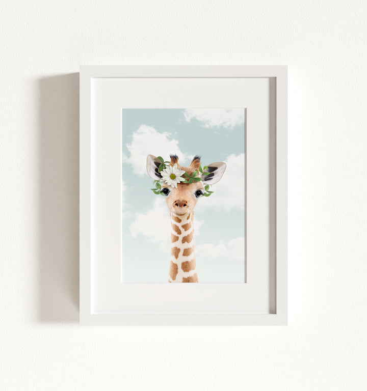 Baby Giraffe Framed Art