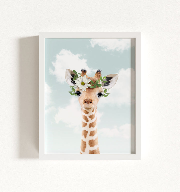 Baby Giraffe Framed Art