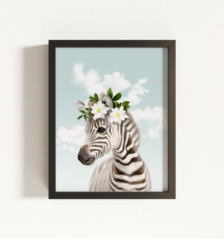 Baby Zebra Framed Art