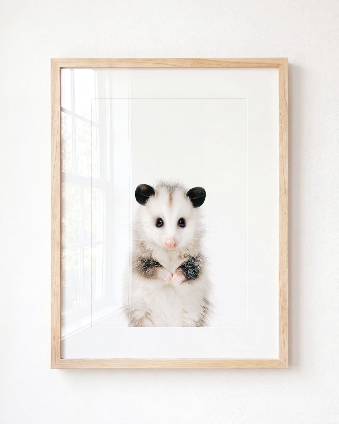 baby-opossum_classic_natural-frame-with-mat_wall-art-by-the-crown-prints_the-crown-prints.jpg