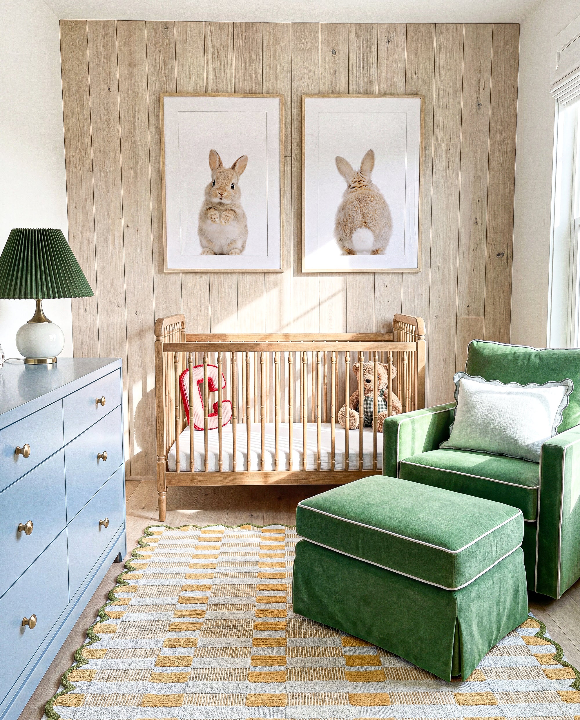 Baby rabbit nursery art prints