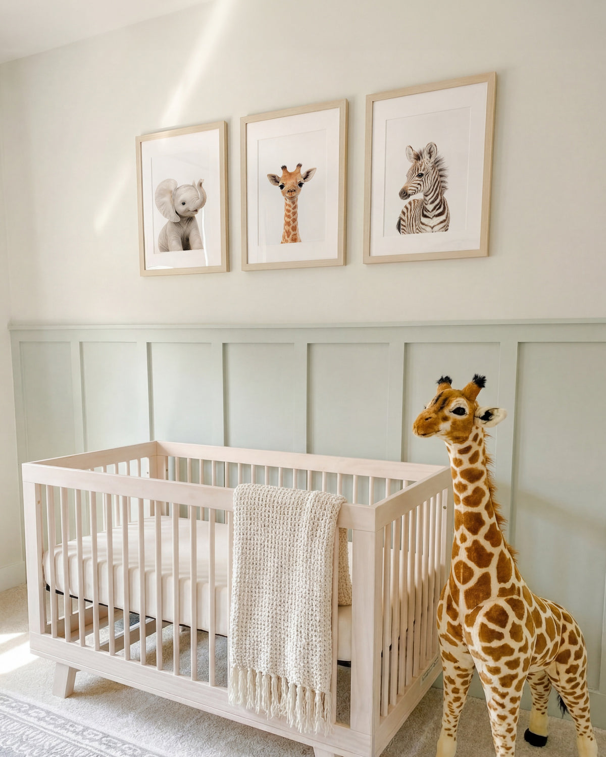 Baby Safari Animals Set of 3 Nursery Art Prints