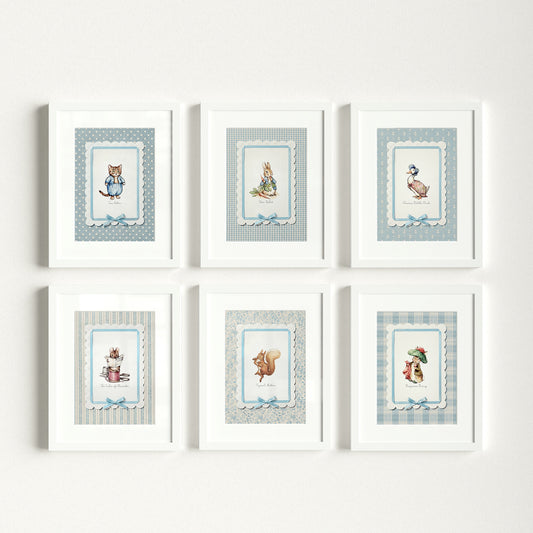 Beatrix Potter Friends Set of 6 — Framed Art