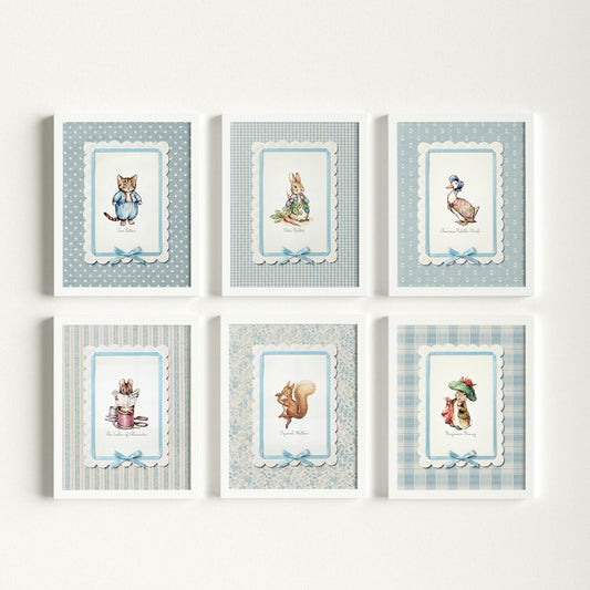Beatrix Potter Friends Set of 6 — Framed Art