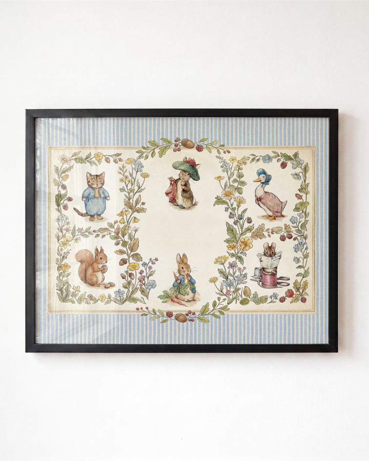 Beatrix Potter Storybook Friends Personalized Art