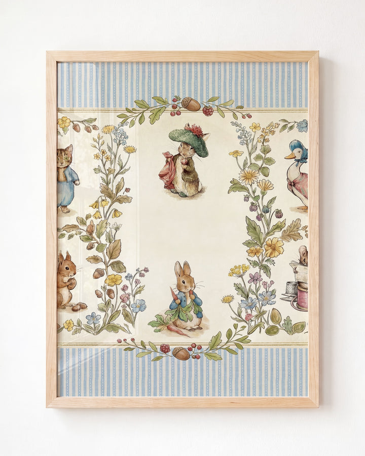 Beatrix Potter Storybook Friends Personalized Art