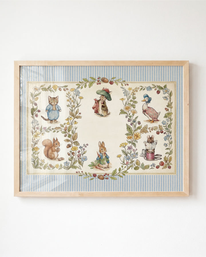 Beatrix Potter Storybook Friends Personalized Art