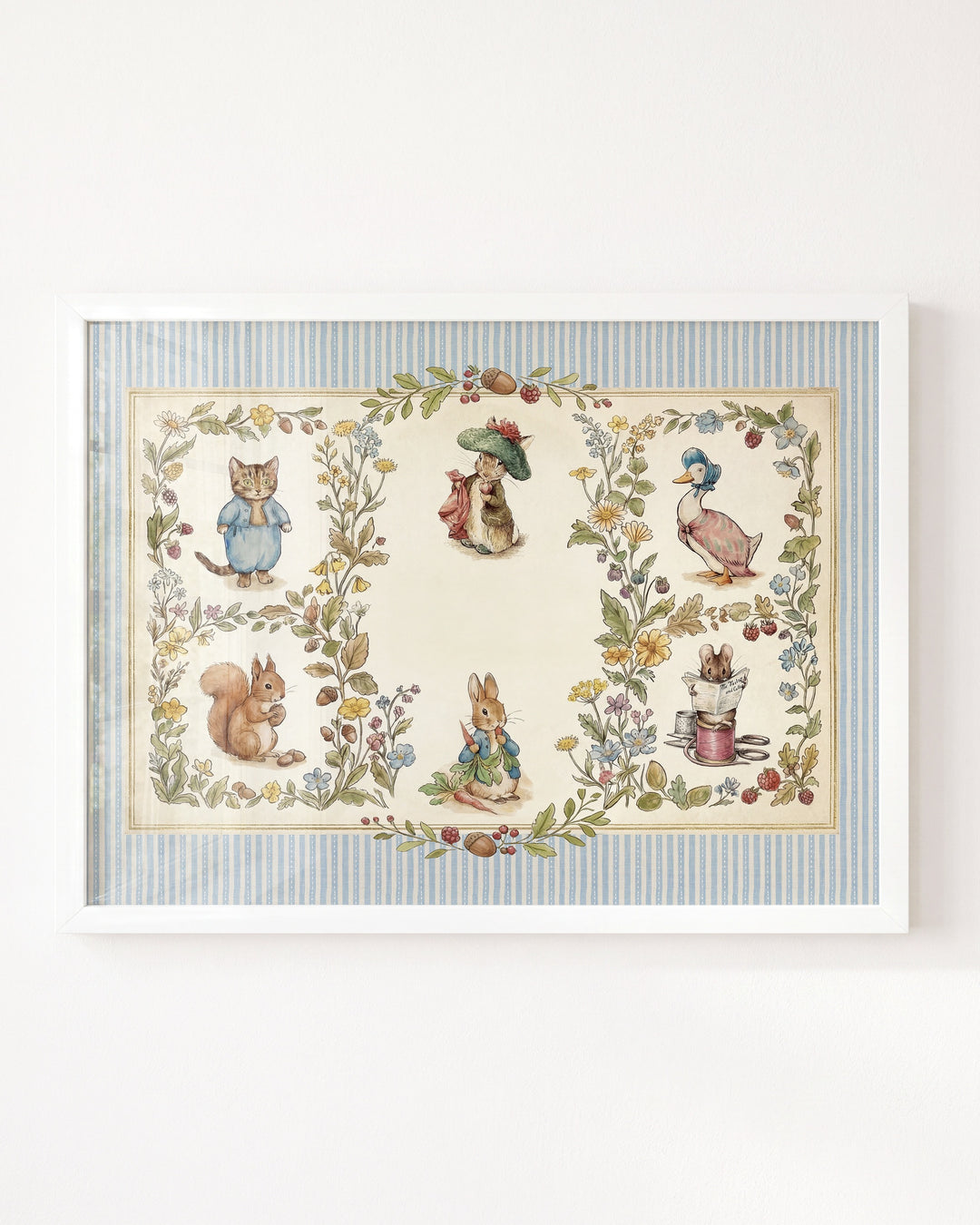 Beatrix Potter Storybook Friends Personalized Art