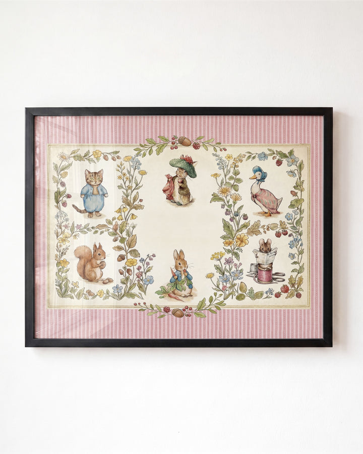 Beatrix Potter Storybook Friends Personalized Art