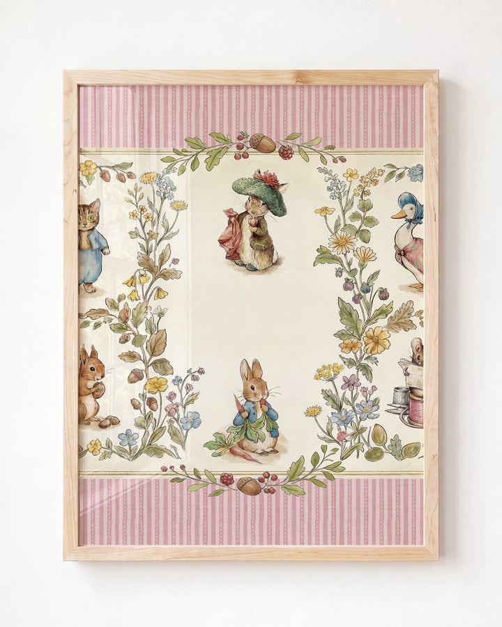 Beatrix Potter Storybook Friends Personalized Art