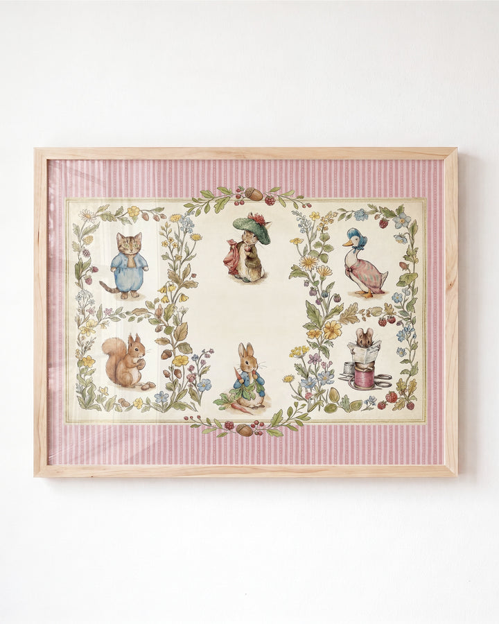Beatrix Potter Storybook Friends Personalized Art