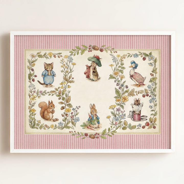 Beatrix Potter Storybook Friends Personalized Art