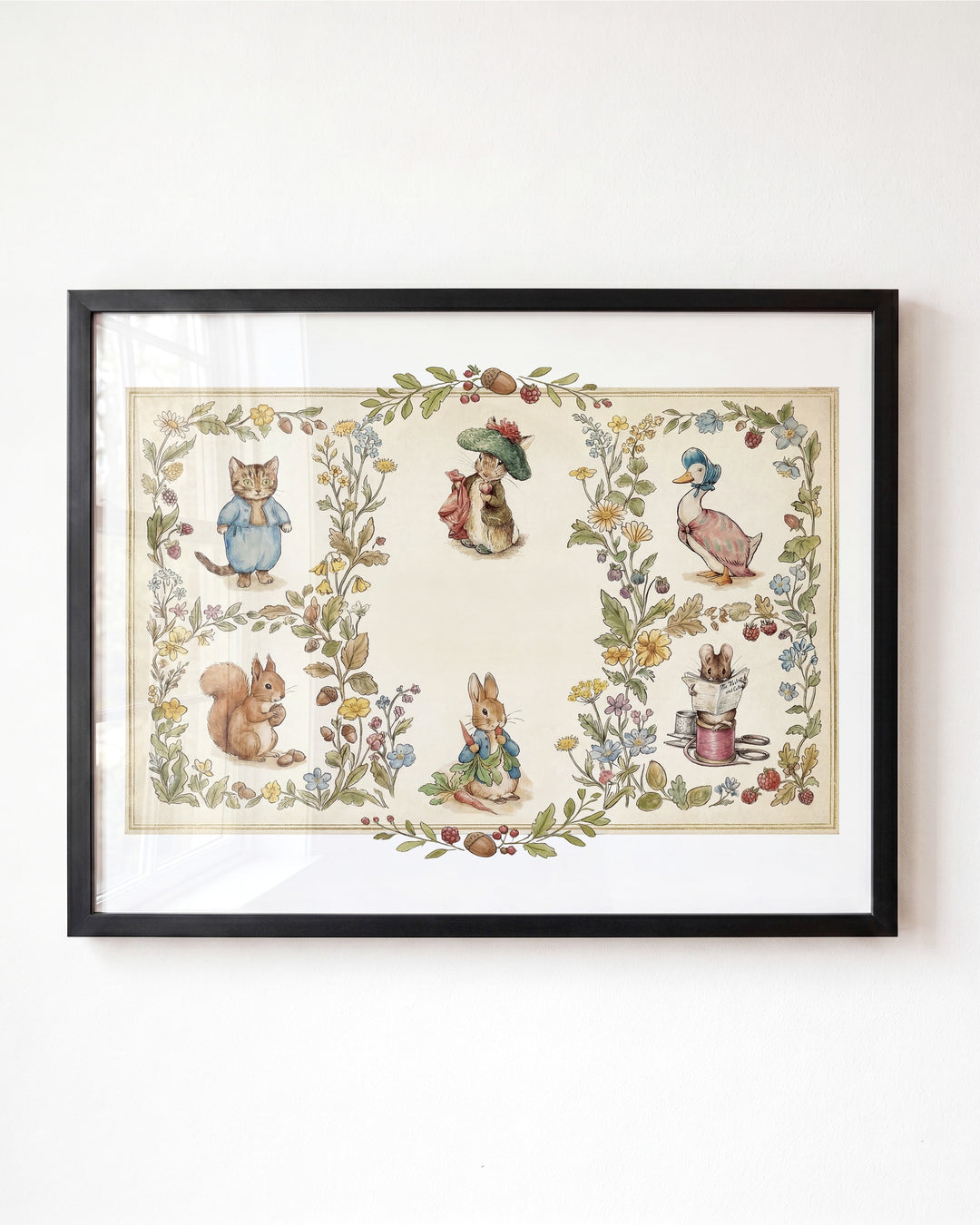 Beatrix Potter Storybook Friends Personalized Art