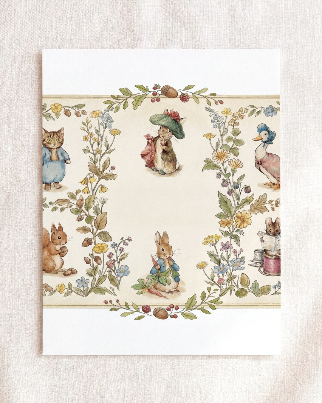 Beatrix Potter Storybook Friends Personalized Art