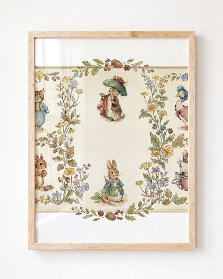 Beatrix Potter Storybook Friends Personalized Art