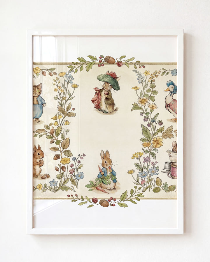 Beatrix Potter Storybook Friends Personalized Art