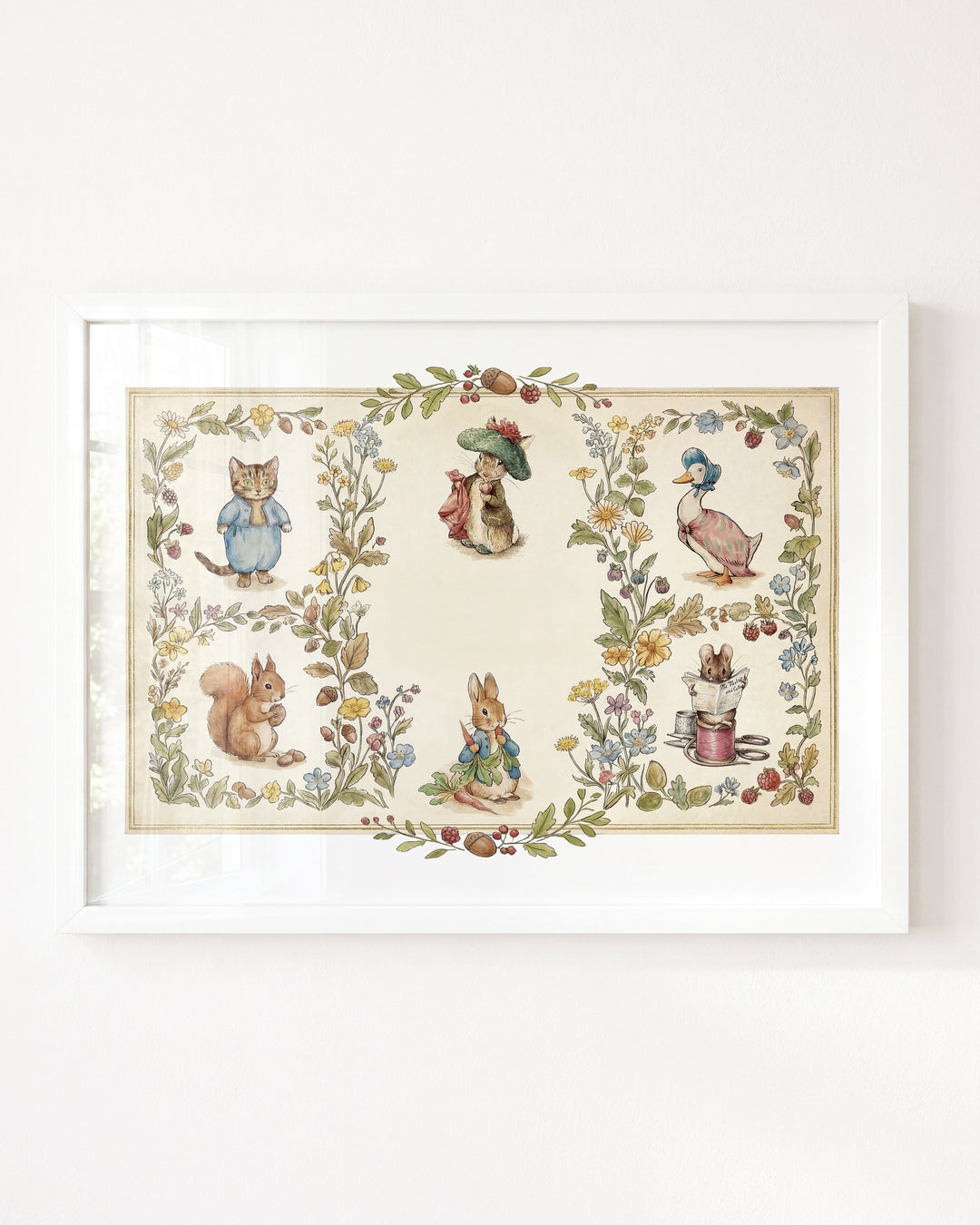 Beatrix Potter Storybook Friends Personalized Art