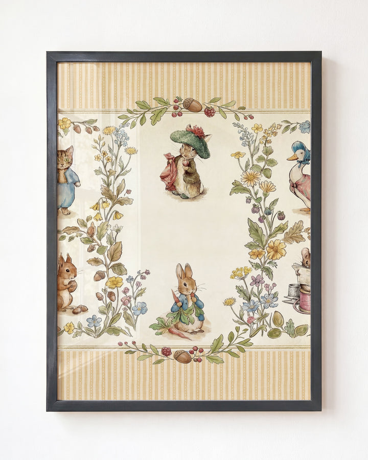 Beatrix Potter Storybook Friends Personalized Art
