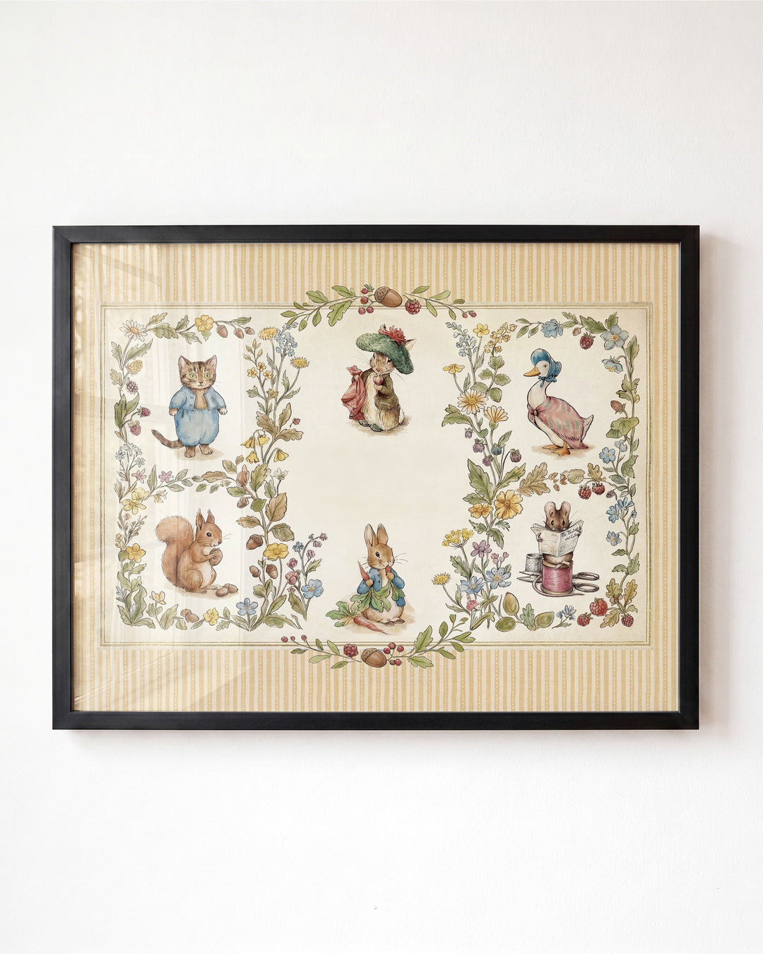 Beatrix Potter Storybook Friends Personalized Art