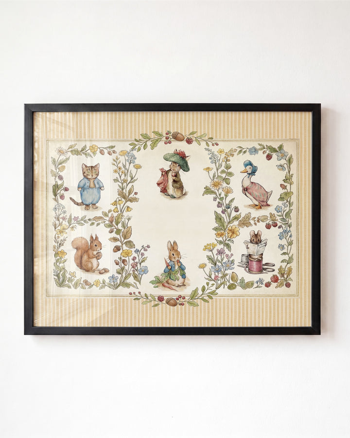 Beatrix Potter Storybook Friends Personalized Art