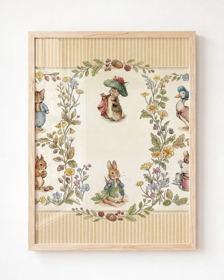 Beatrix Potter Storybook Friends Personalized Art