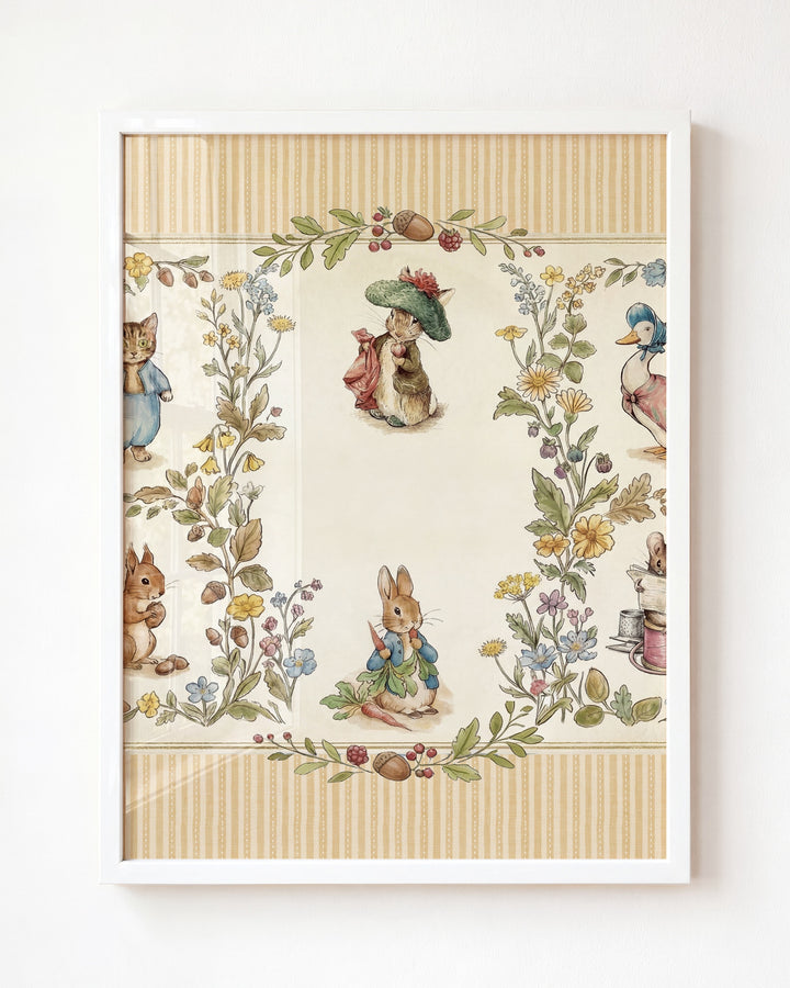 Beatrix Potter Storybook Friends Personalized Art