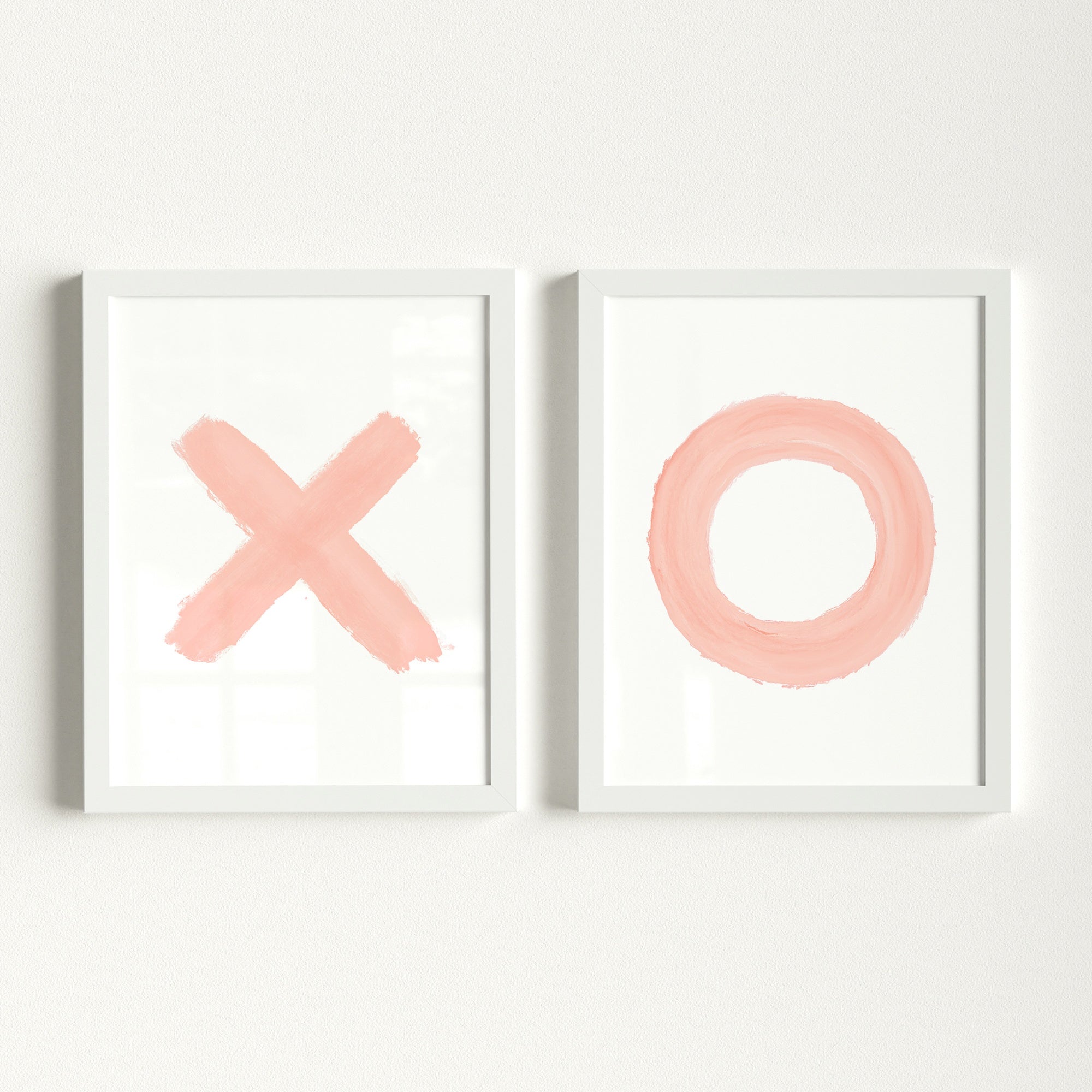 Blush Pink XOs - set of two Girls Room Decor Prints