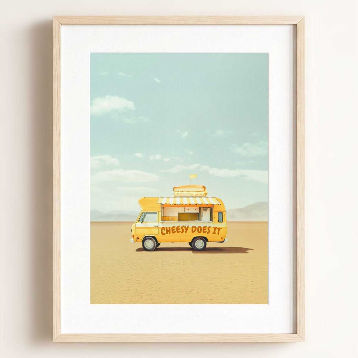 Cheesy Does It Food Truck Art — Framed