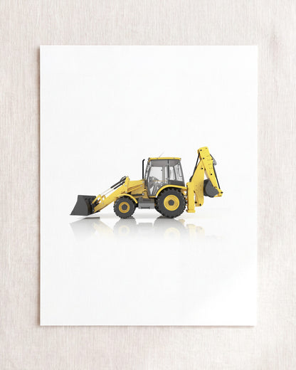 Construction Vehicle Backhoe Art