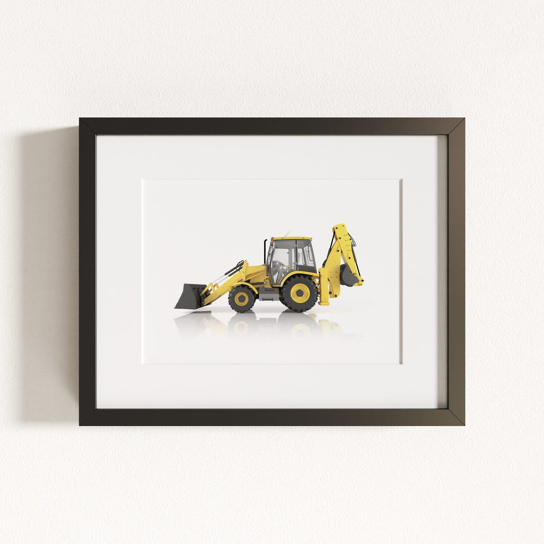 Construction Vehicle Backhoe Art