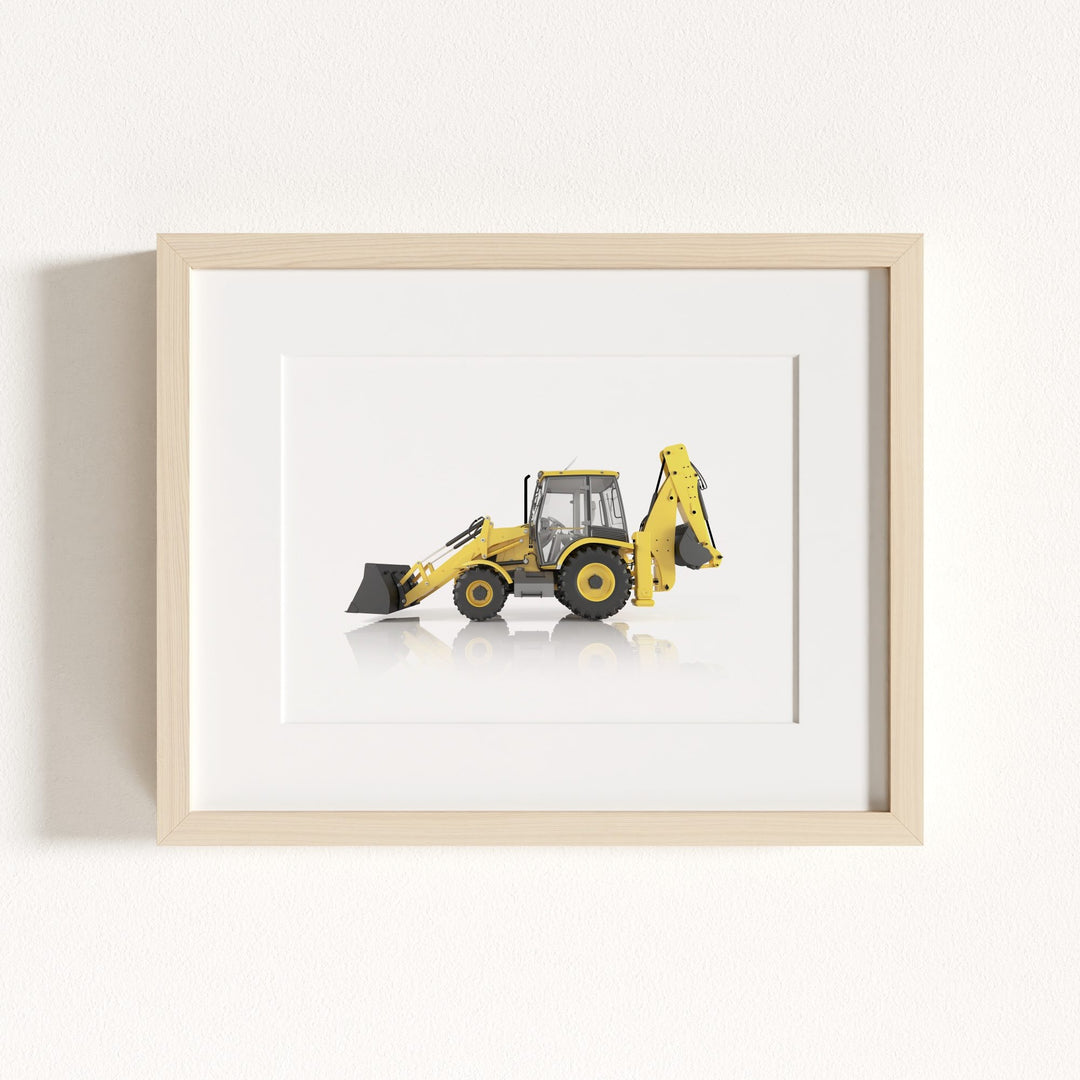 Construction Vehicle Backhoe Art