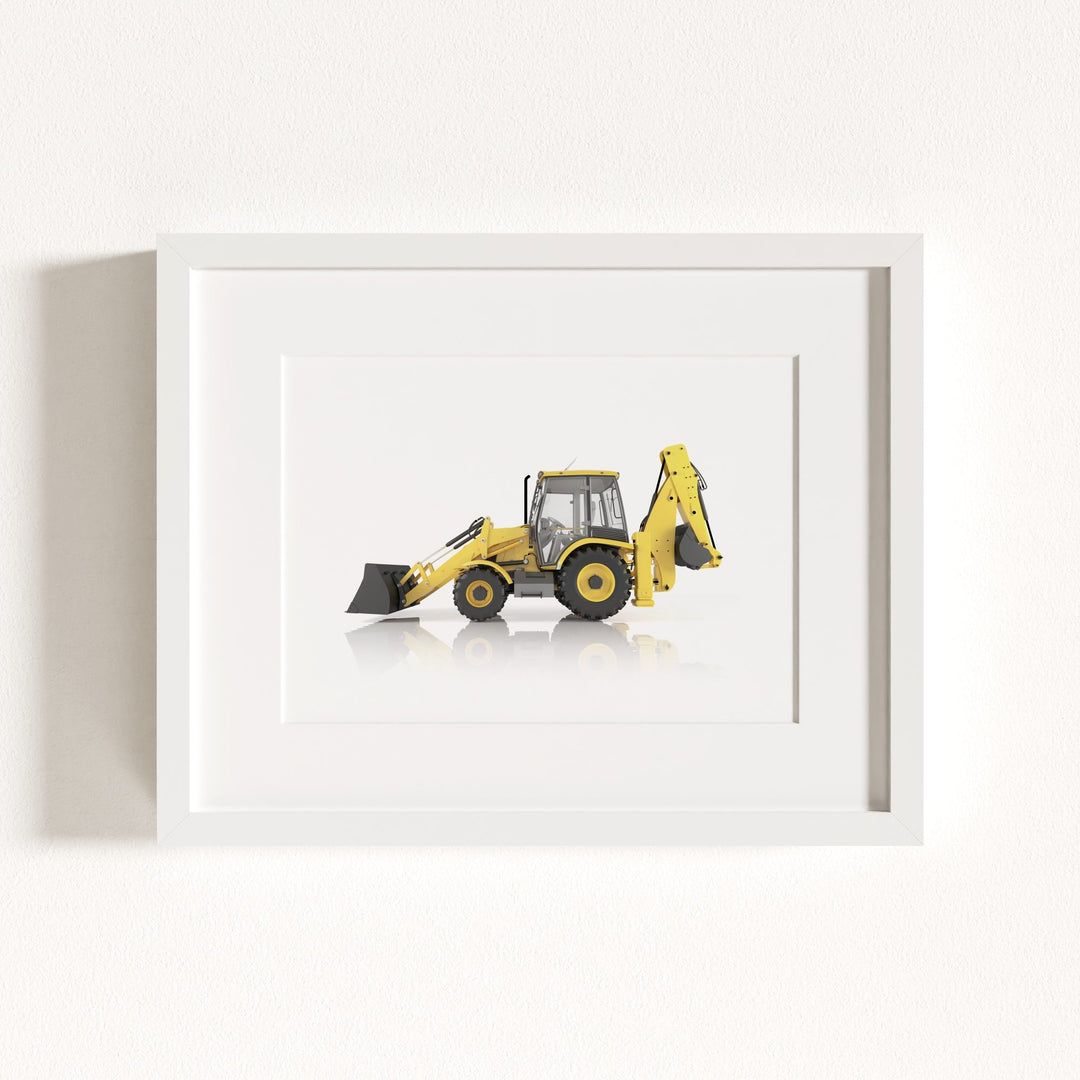 Construction Vehicle Backhoe Art
