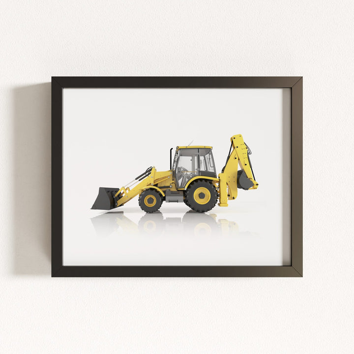 Construction Vehicle Backhoe Art