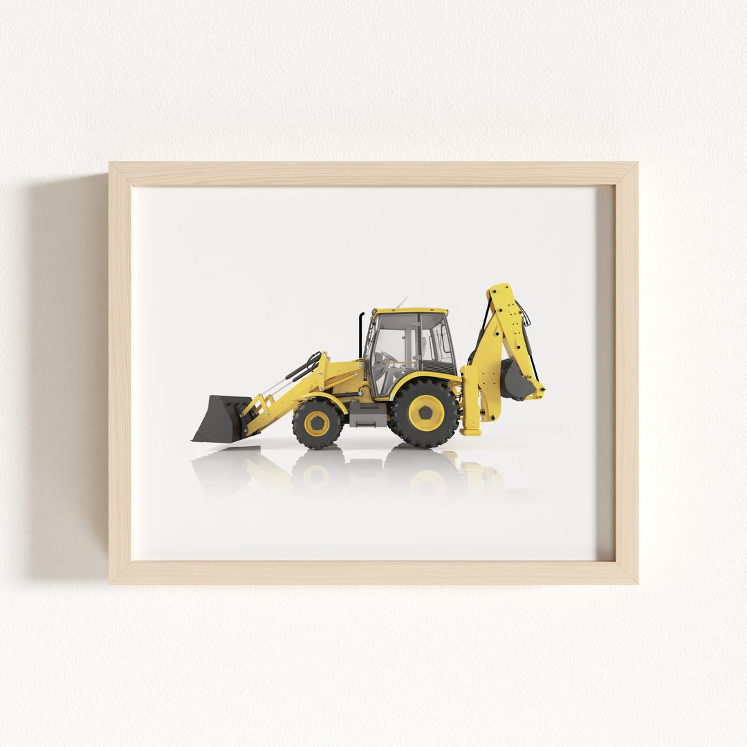Construction Vehicle Backhoe Art