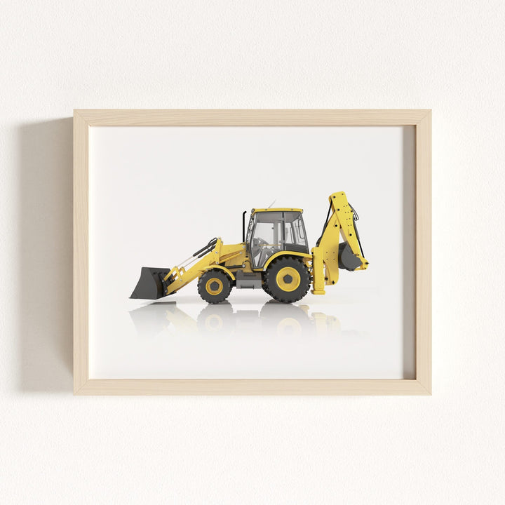 Construction Vehicle Backhoe Art