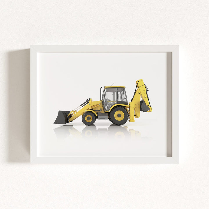 Construction Vehicle Backhoe Art