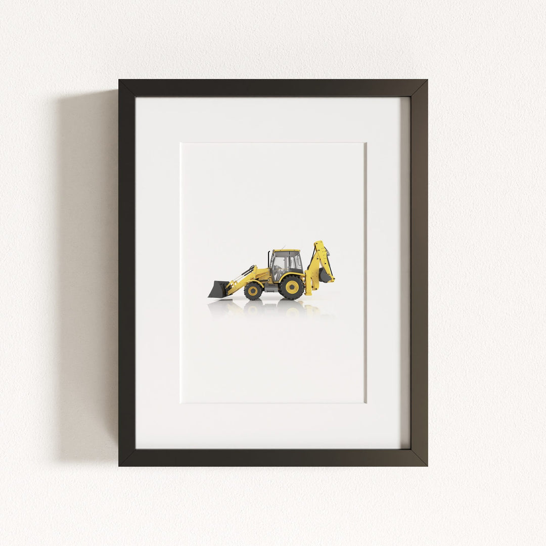 Construction Vehicle Backhoe Art