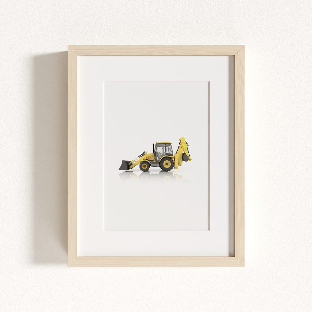 Construction Vehicle Backhoe Art