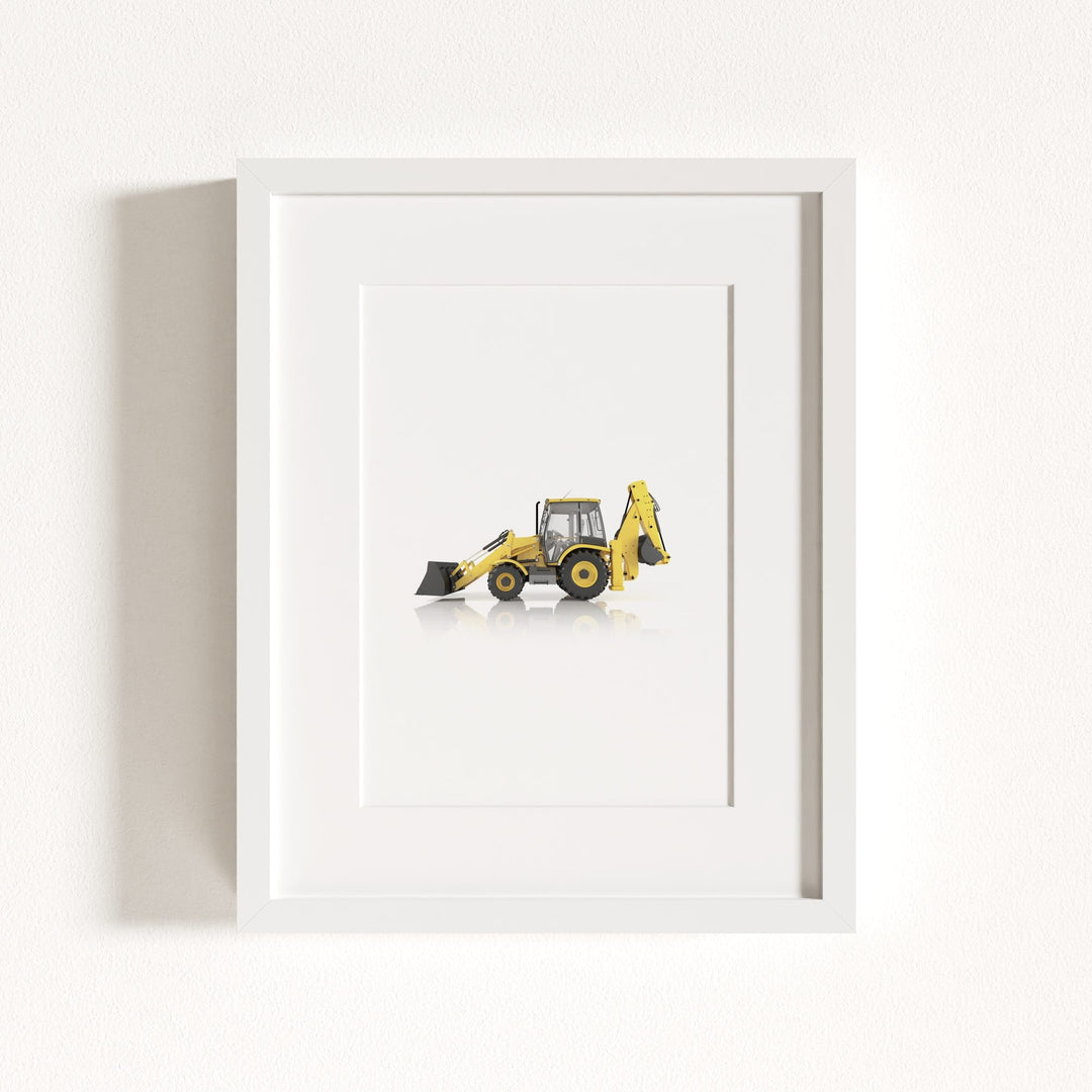 Construction Vehicle Backhoe Art