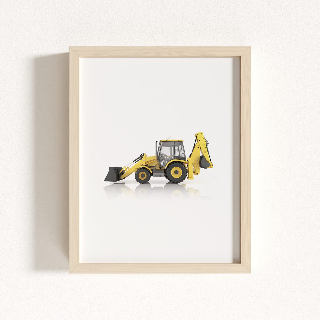 Construction Vehicle Backhoe Art